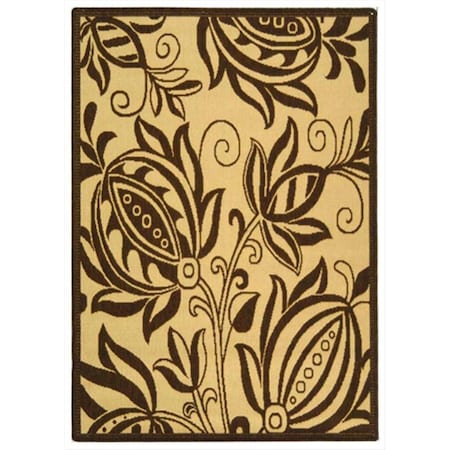 Safavieh 2 Ft. -7 In. X 5 Ft. Small Rectangle Indoor-Outdoor Courtyard- Natural And Brown- Machine Made Rug CY2961-3001-3